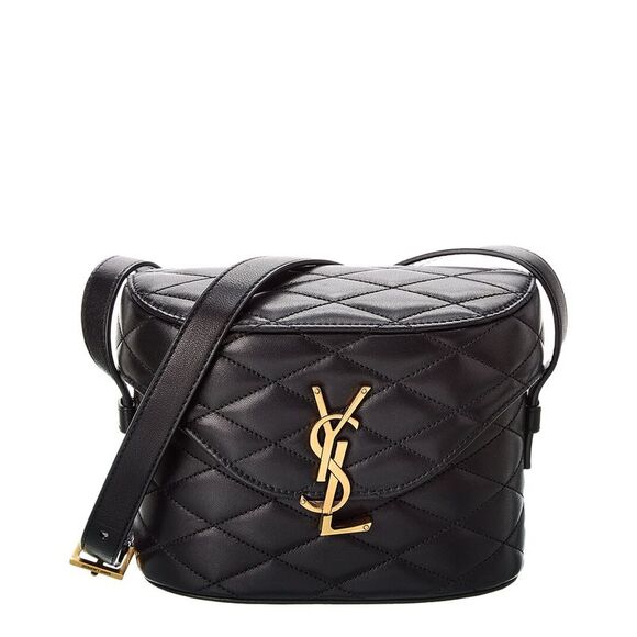 Saint Laurent June Quilted Leather Box Bag, Black - Picture 1 of 5